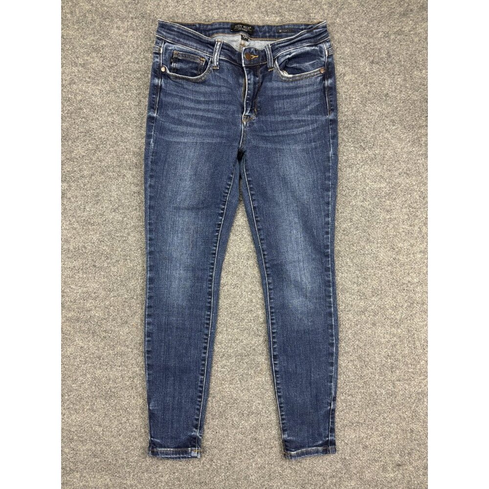 Judy Blue Jeans Womens 7/28 Blue Medium Wash Skinny Fit Stretch Denim JBB2252MD